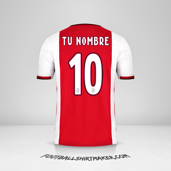 Camiseta AFC Ajax 2019/20 número 10 tu nombre