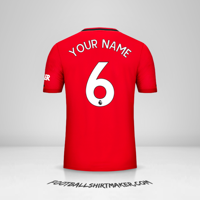 Manchester United 2019/20 shirt number 6 your name