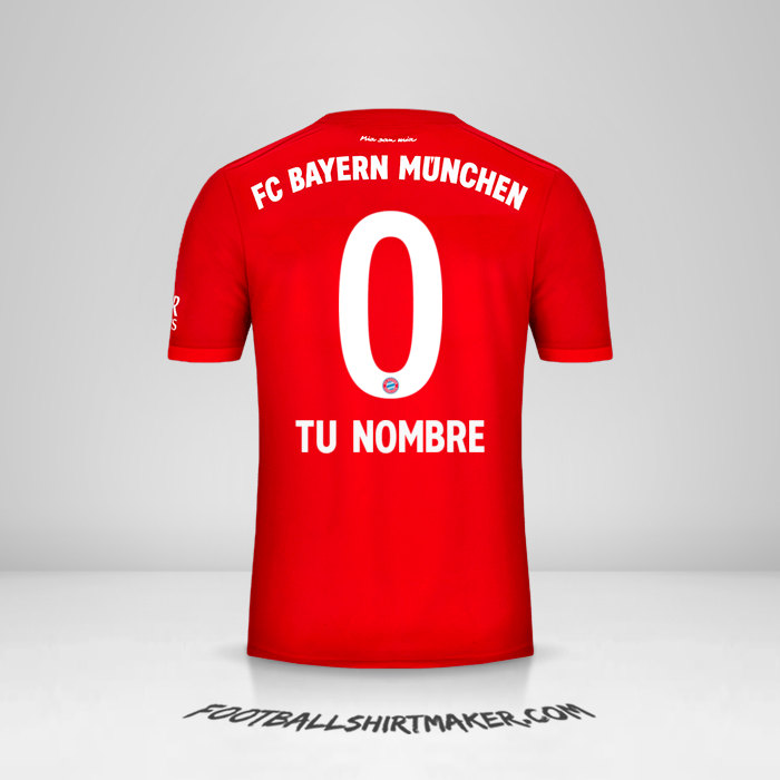 Camiseta FC Bayern Munchen 2019/20 número 0 tu nombre