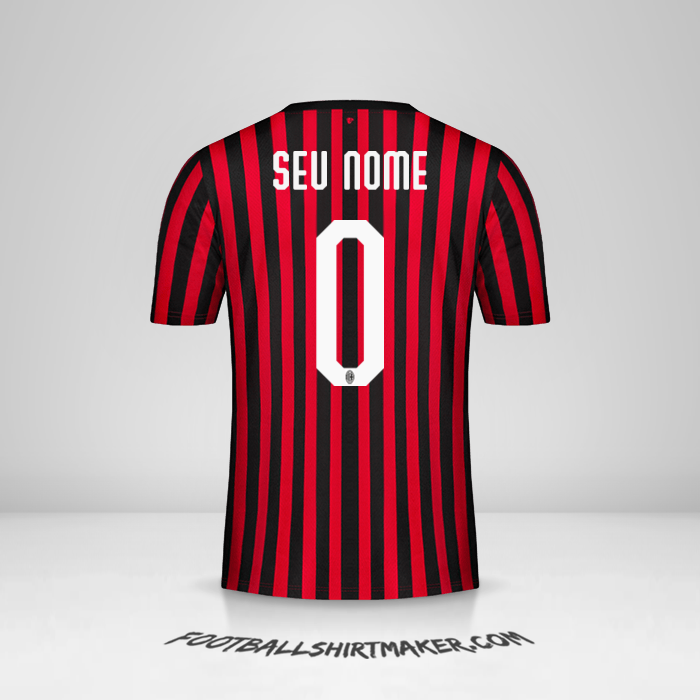 Camisa AC Milan 2019/20 -  seu nome - 0