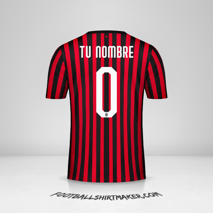 Camiseta AC Milan 2019/20 -  tu nombre - 0