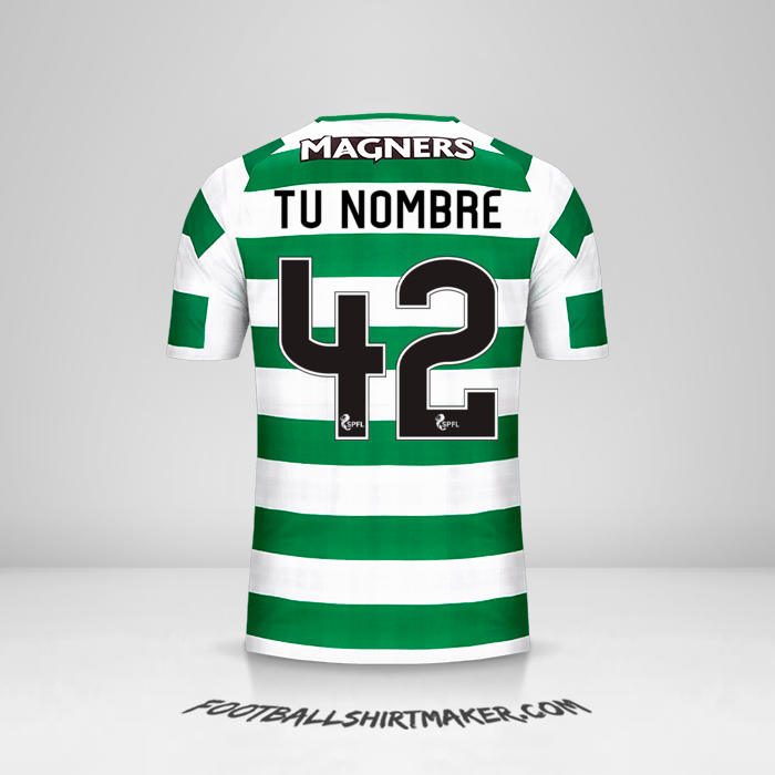 Camiseta Celtic FC 2018/19 -  tu nombre - 42