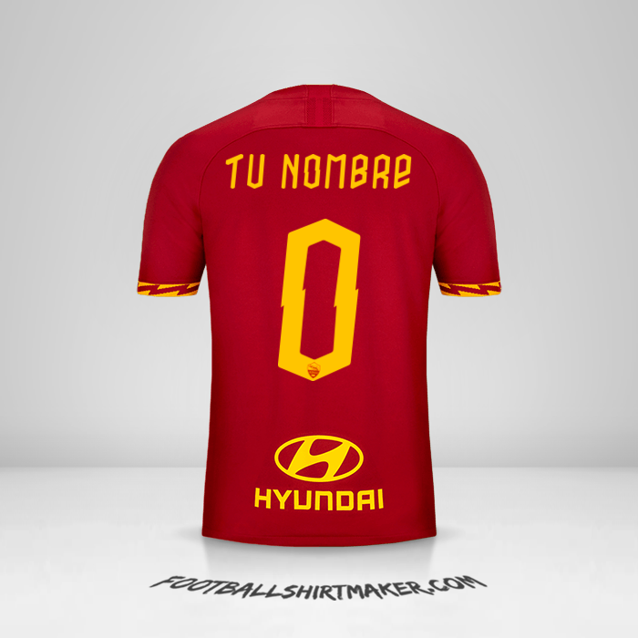 Jersey AS Roma 2019/20 -  tu nombre - 0