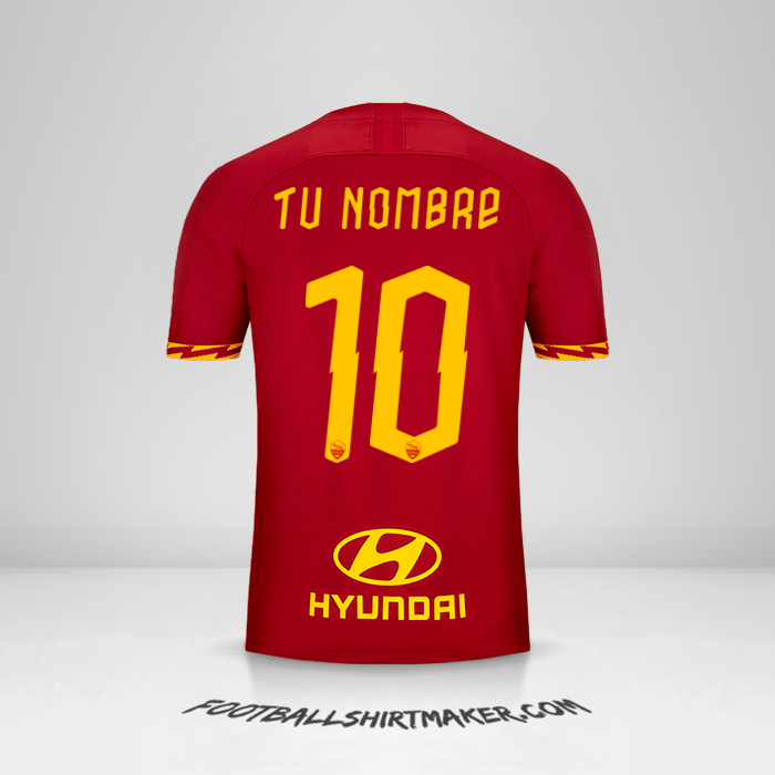 Camiseta AS Roma 2019/20 número 10 tu nombre