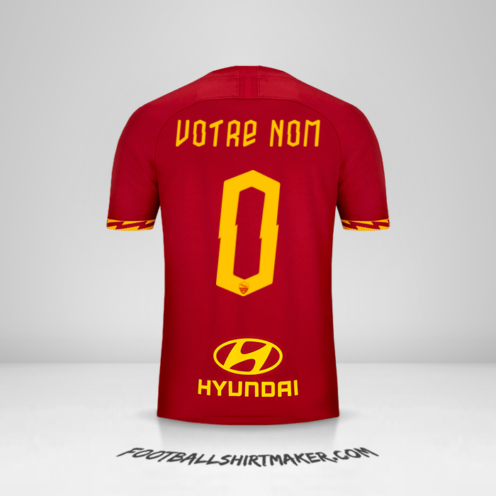 Maillot AS Roma 2019/20 -  votre nom - 0