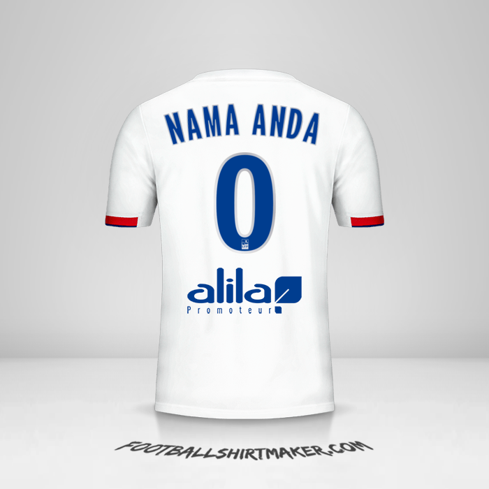 Jersey Olympique Lyon 2019/20 -  nama anda - 0