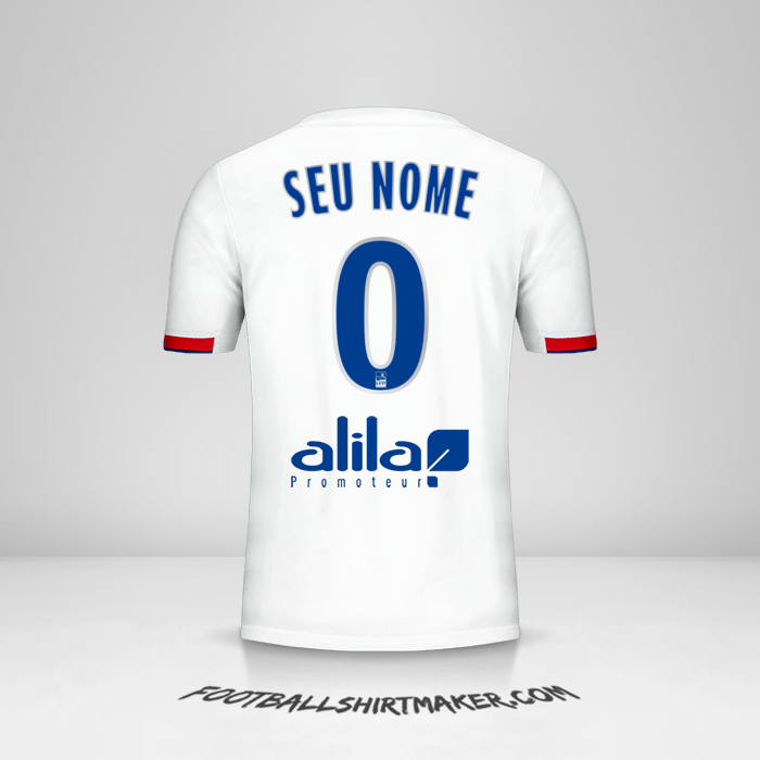 Camisa Olympique Lyon 2019/20 -  seu nome - 0