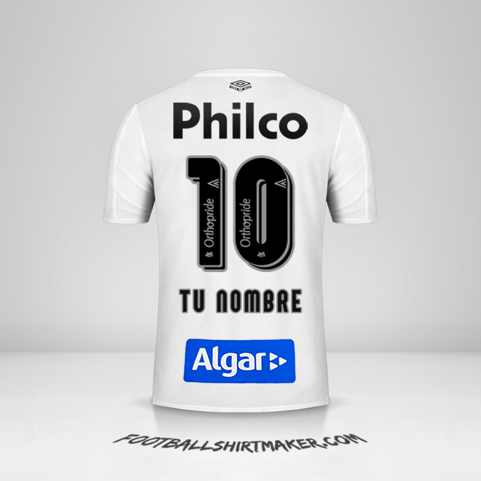 Camiseta Santos FC 2019 número 10 tu nombre