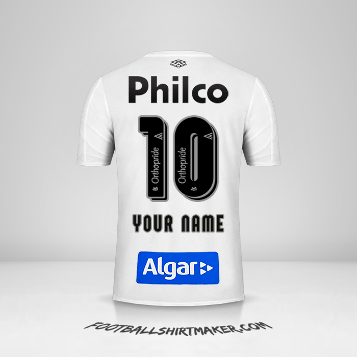 Santos FC 2019 jersey number 10 your name