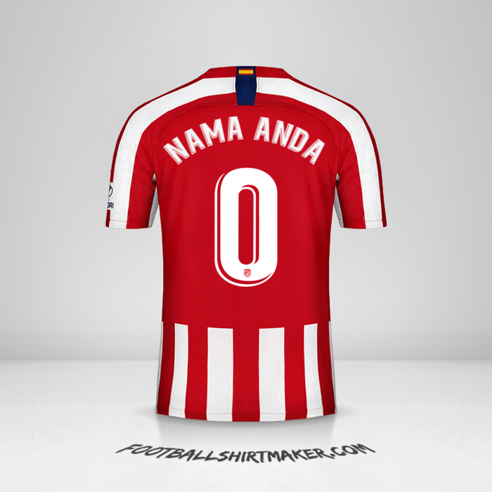 Jersey Atletico Madrid 2019/20 -  nama anda - 0