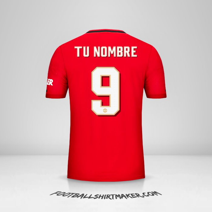 Camiseta Manchester United 2019/20 Cup número 9 tu nombre