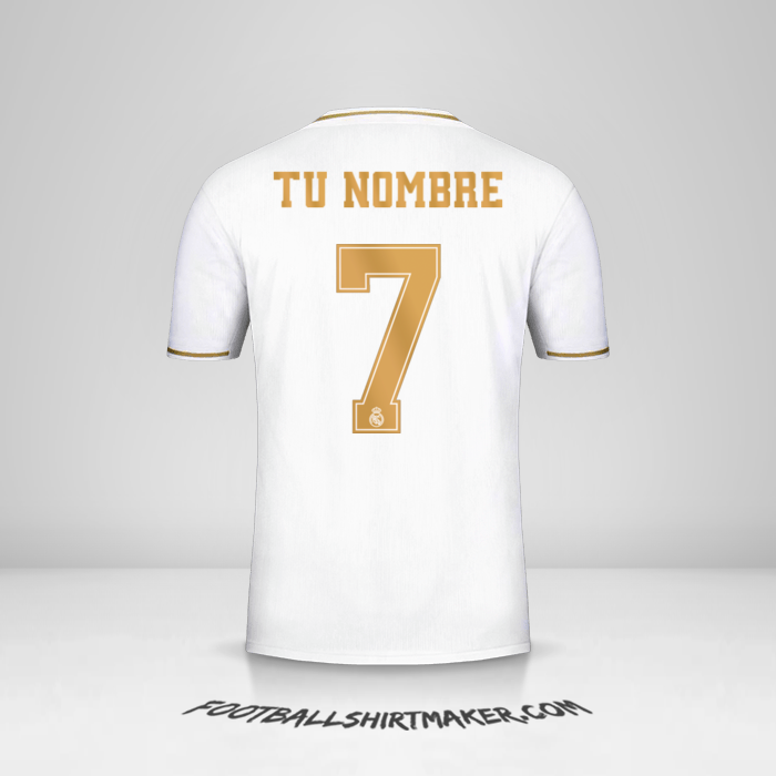 Camiseta Real Madrid CF 2019/20 Cup número 7 tu nombre