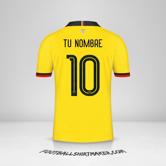 Camiseta Ecuador 2019 número 10 tu nombre