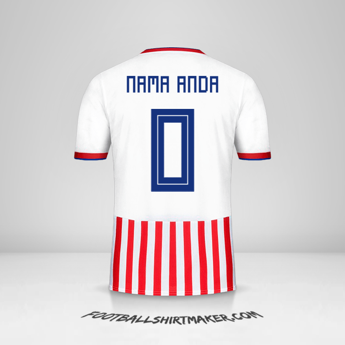 Jersey Paraguay 2018/19 -  nama anda - 0