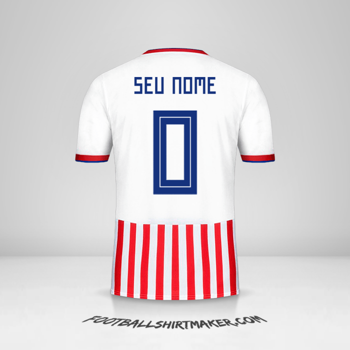 Camisa Paraguai 2018/19 -  seu nome - 0