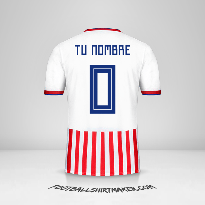 Camiseta Paraguay 2018/19 número 0 tu nombre