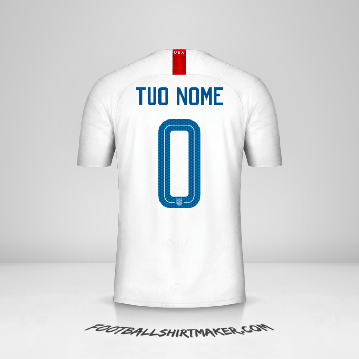 Maglia Stati Uniti 2018 -  tuo nome - 0