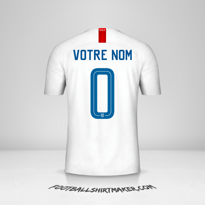 Maillot États-Unis 2018 -  votre nom - 0