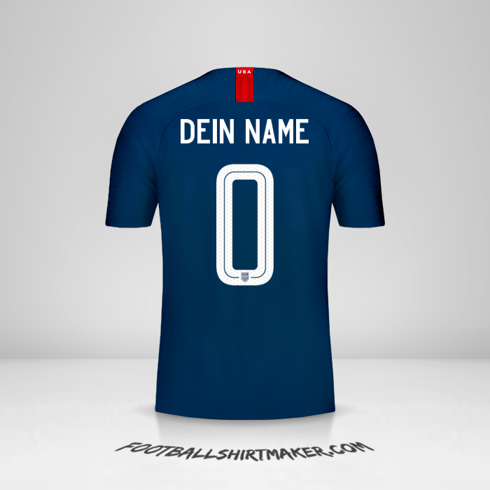 Trikot Vereinigte Staaten 2018 II -  dein name - 0