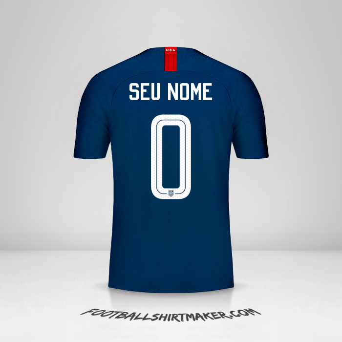 Camisa Estados Unidos 2018 II -  seu nome - 0