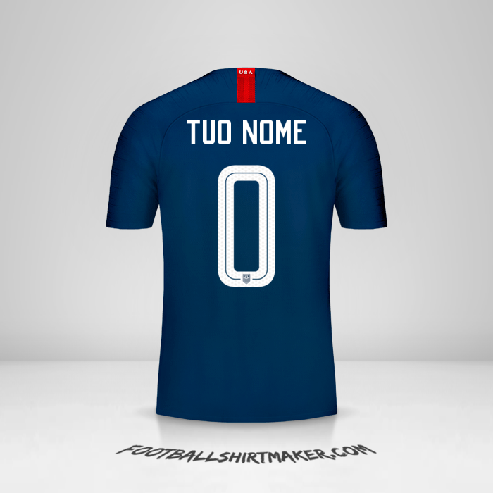 Maglia Stati Uniti 2018 II -  tuo nome - 0