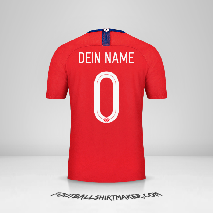 Trikot Chile 2018/19 -  dein name - 0