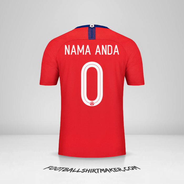 Jersey Cile 2018/19 -  nama anda - 0