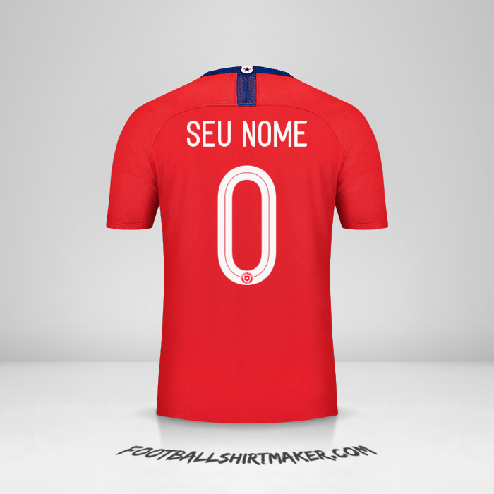 Camisa Chile 2018/19 -  seu nome - 0