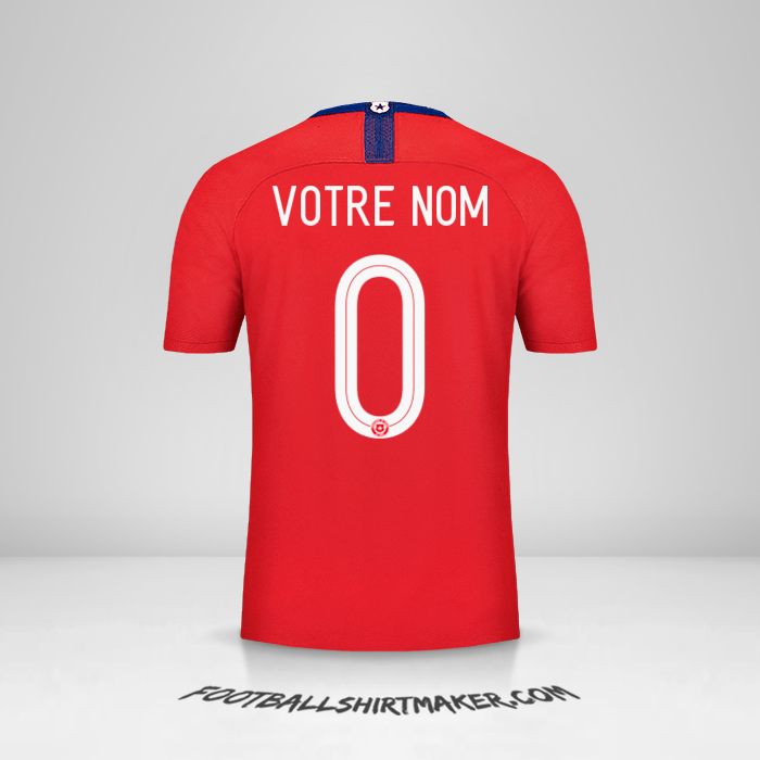 Maillot Chili 2018/19 -  votre nom - 0