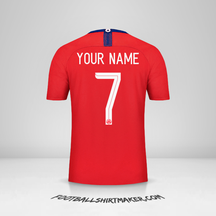 Chile 2018/19 jersey number 7 your name