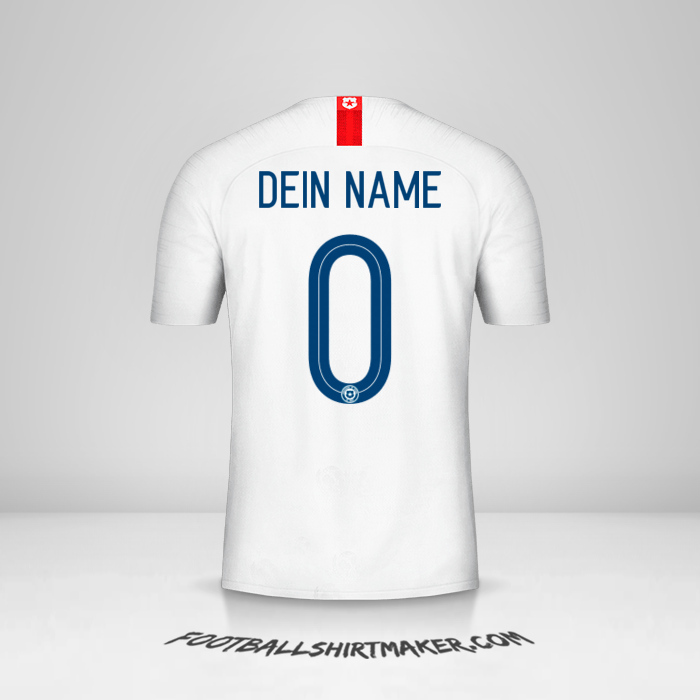 Trikot Chile 2018/19 II -  dein name - 0