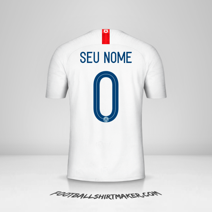 Camisa Chile 2018/19 II -  seu nome - 0