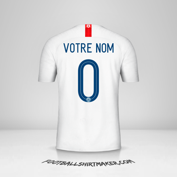 Maillot Chili 2018/19 II -  votre nom - 0