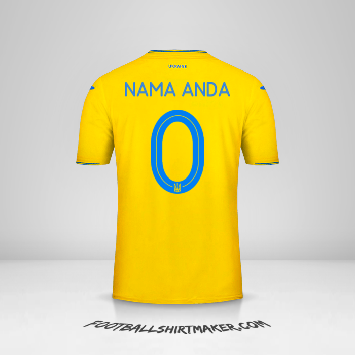 Jersey Ukraina 2018/19 -  nama anda - 0