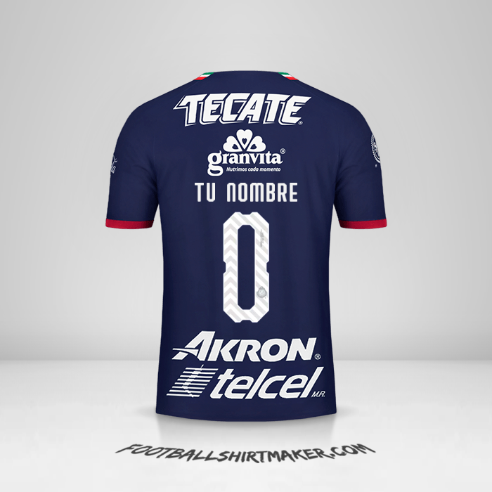 Jersey Guadalajara 2018/19 III -  tu nombre - 0