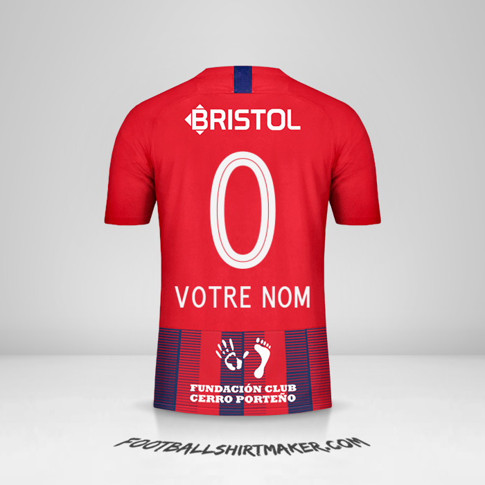 Maillot Club Cerro Porteño 2019 -  votre nom - 0