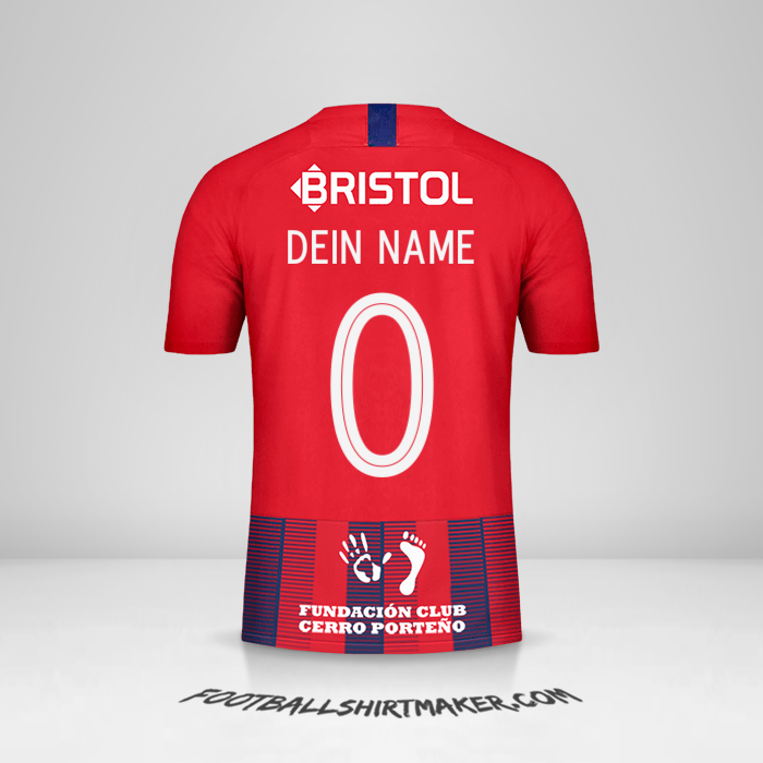 Trikot Club Cerro Porteño Libertadores 2019 -  dein name - 0