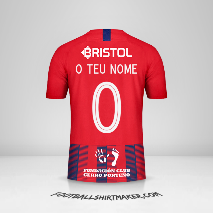 Camisola Club Cerro Porteño Libertadores 2019 -  o teu nome - 0