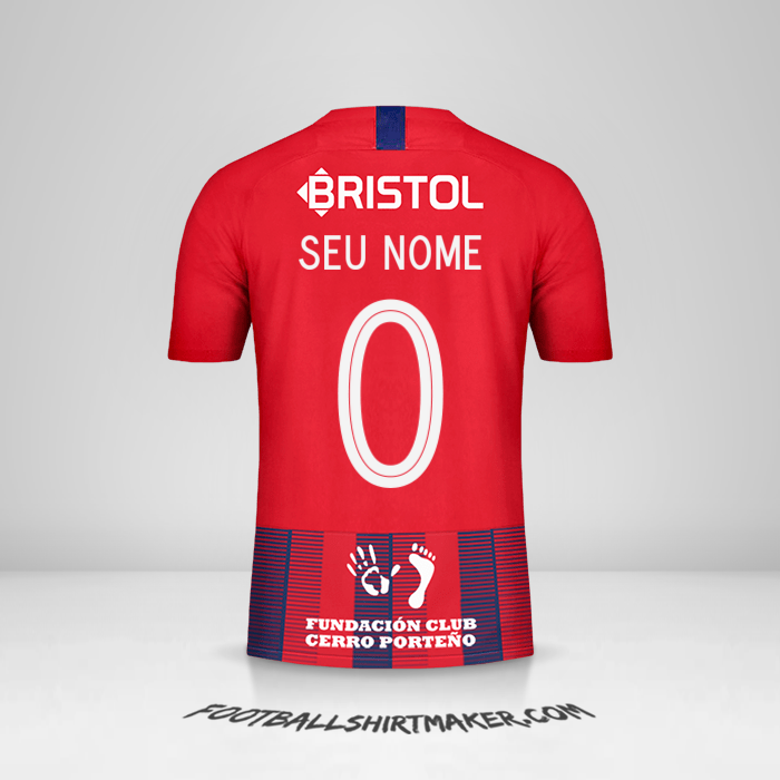 Camisa Club Cerro Porteño Libertadores 2019 -  seu nome - 0