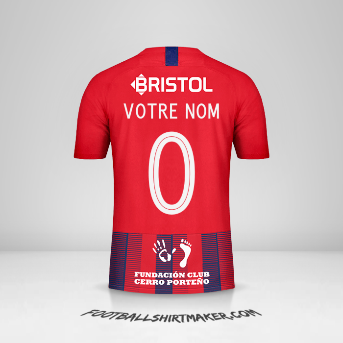 Maillot Club Cerro Porteño Libertadores 2019 -  votre nom - 0