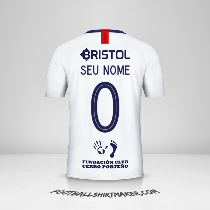 Camisa Club Cerro Porteño Libertadores 2019 II -  seu nome - 0