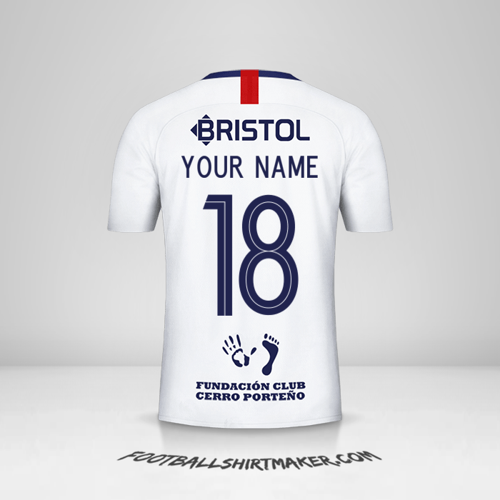 Club Cerro Porteño Libertadores 2019 II jersey number 18 your name