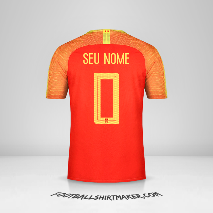 Camisa China 2018/19 -  seu nome - 0