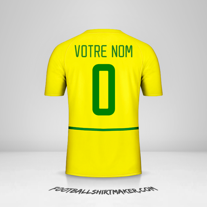 Maillot Brésil 2002/04 -  votre nom - 0