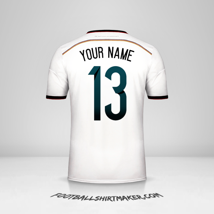 Germany 2014 jersey number 13 your name