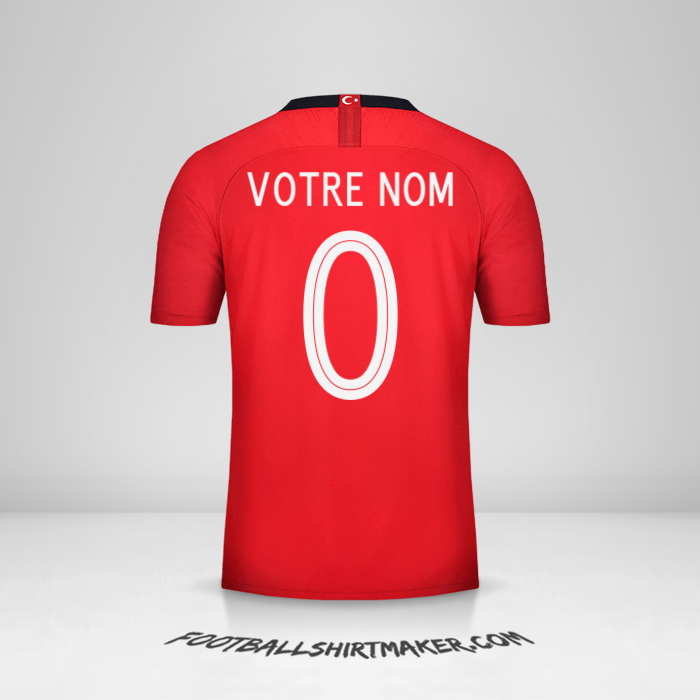 Maillot Turquie 2018/19 -  votre nom - 0