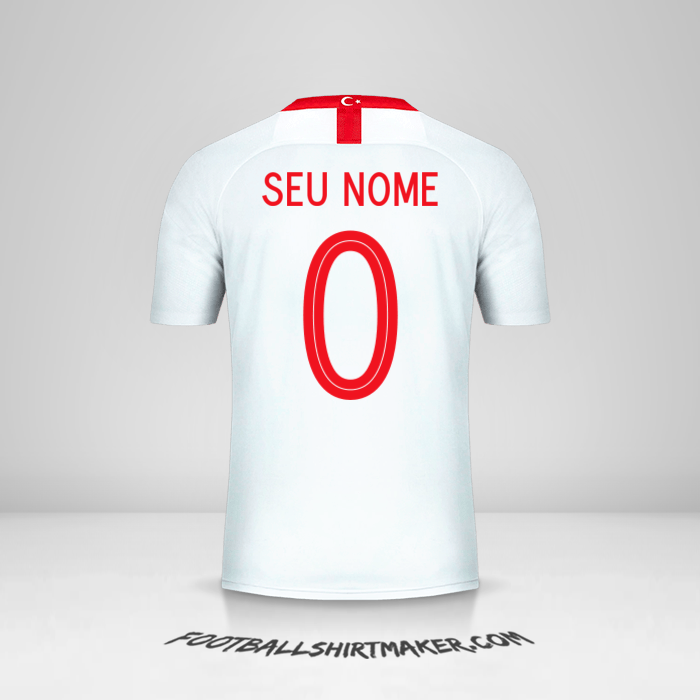 Camisa Turquia 2018/19 II -  seu nome - 0