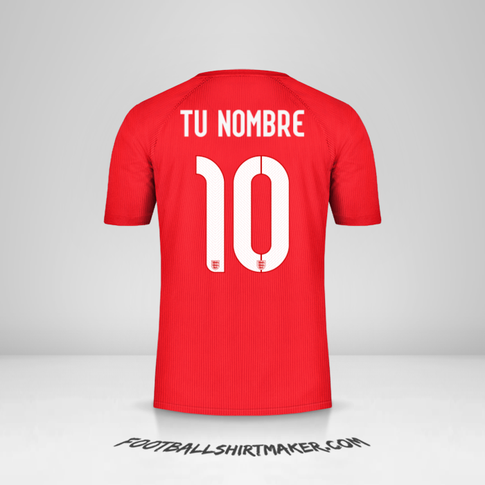 Jersey Inglaterra 2014/15 II número 10 tu nombre