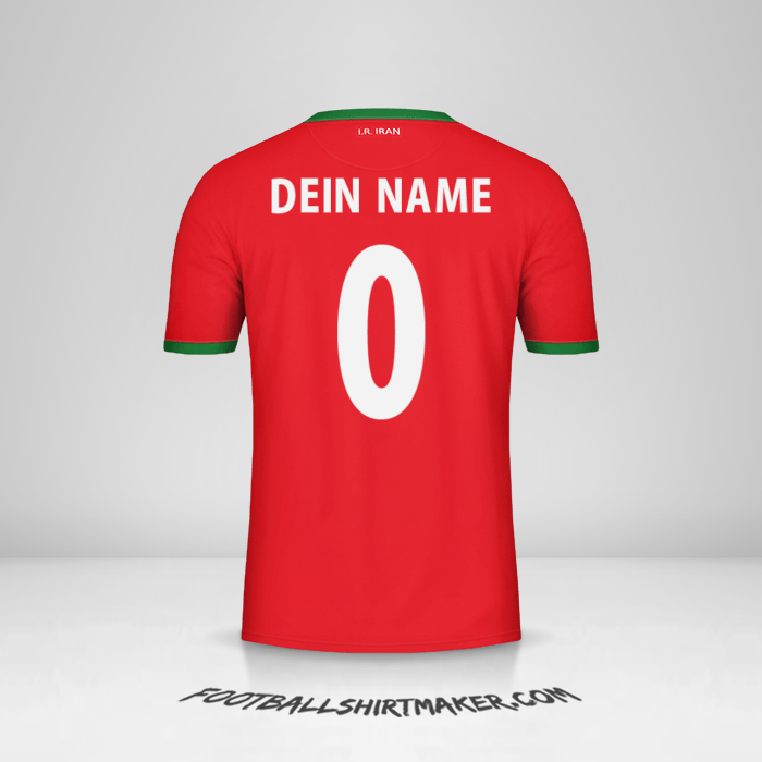 Trikot Iran 2014 II -  dein name - 0