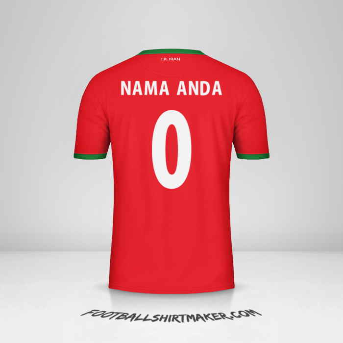 Jersey Iran 2014 II -  nama anda - 0